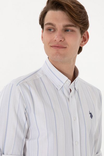 U.S. Polo Assn. Men's Blue Long Sleeve Shirt 50306352-Vr036