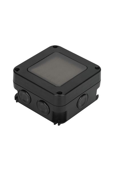 INNOVIX Double Outdoor Switch, European Standard Model, Ip66, Waterproof And Dustproof, Black
