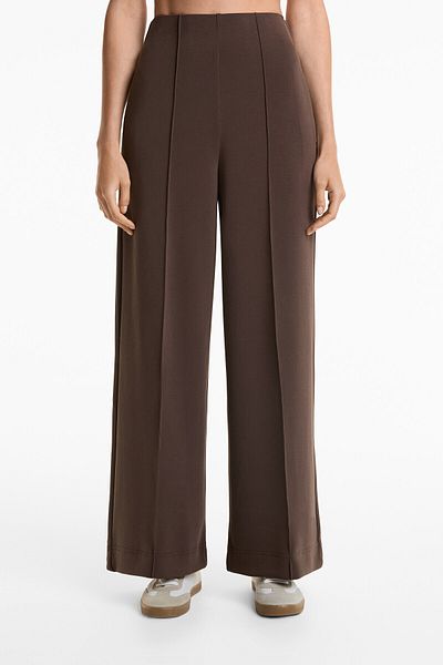 Oysho Straight-leg trousers with modal and crease