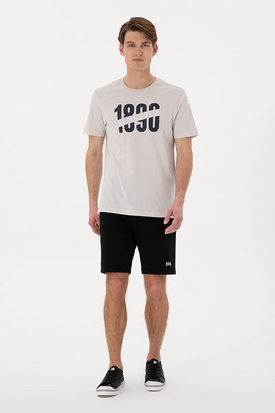 U.S. Polo Assn. شورت محبوك أسود للرجال 50305933-VR046