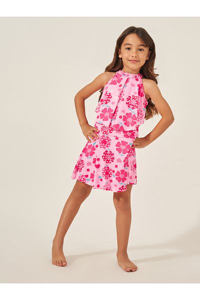 Styli Kids Pink Floral Swimsuit
