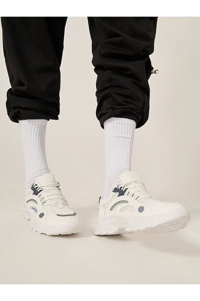 Styli Textured Lace Up Chunky Sole Sneakers