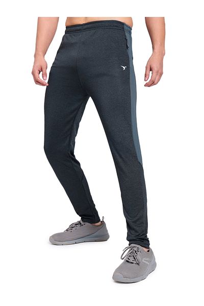 Technosport By Styli Men Melange Slim Fit Track Pants with TECHNO DRY