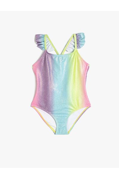 Koton Μαγιό Shiny Ruffle Thin Strap