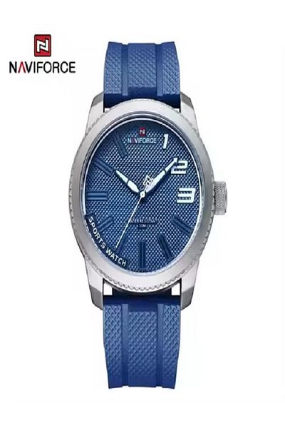 Naviforce Silicone Band Sport Waterproof Watches for Men Casual Quartz Wristwatch Shockproof Design Male Clock