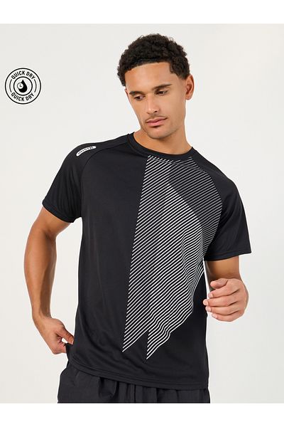 Styli Stretchable Printed Short Sleeve Training T-Shirt