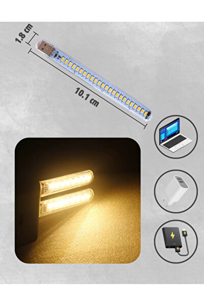 Folveit Taşınabilir Mini Usb Led Lamba 24 Günışığı Led 5730 Smd Kamp Stick Led