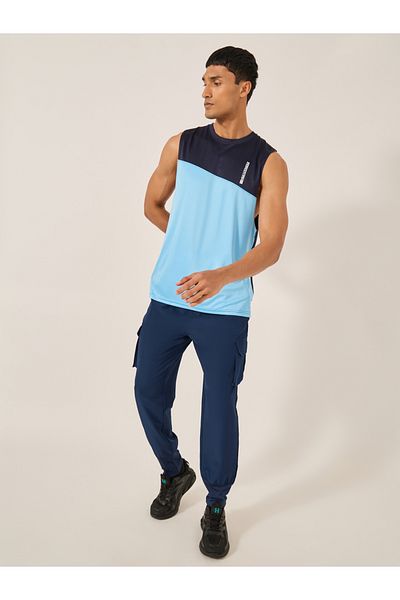 Styli Solid Woven Cargo Fit Running Trackpants