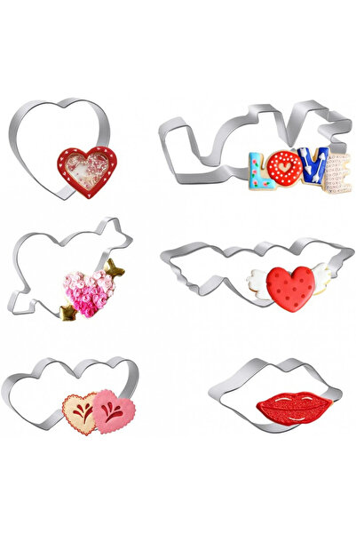 Fostudork Комплект от 6 форми за торта Fostudork, неръждаема стомана, сребърн...