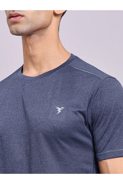 Technosport By Styli Melange Round Neck T-Shirt