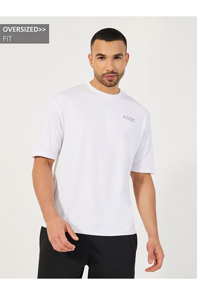Styli Slogan Print Oversized Training T-Shirt