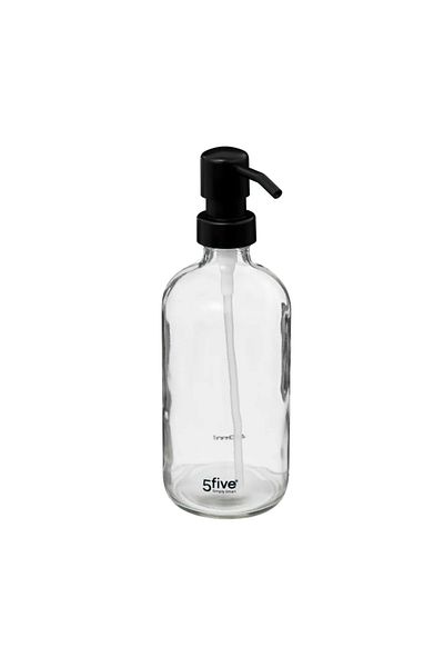 5 five simply smart Dozator de săpun lichid Sayan transparent, sticlă, 7,4 x 9 x Î 21 cm, 450 ml