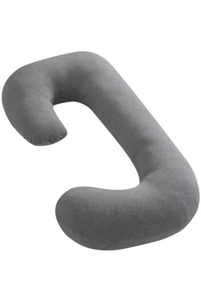 Moon Organic C Shaped Maternity Pillow-Light Grey