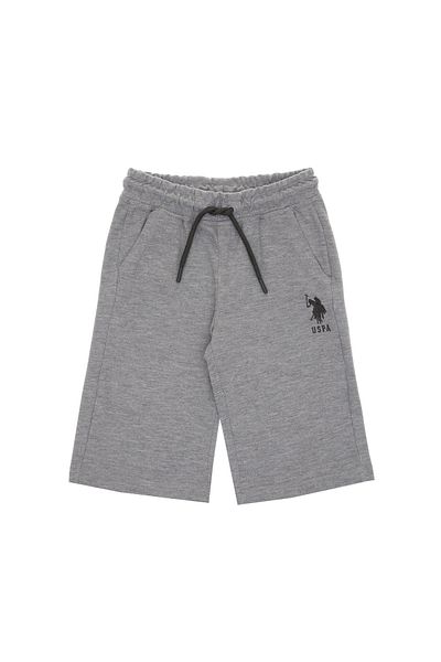U.S. Polo Assn. Boy's Gray Melange Knitted Shorts 50298078-Vr086