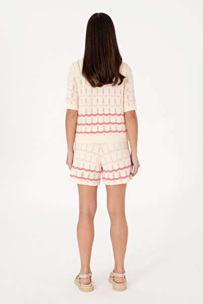 U.S. Polo Assn. Kadın Krem Triko Şort 50300925-VR071