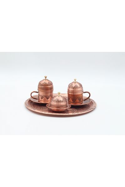 ANTEPSEPETİ Copper Grape Embroidered Set of 2 Cups