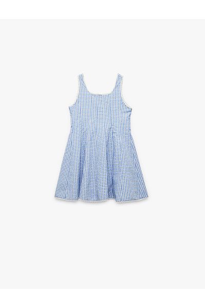 Koton Mini rochie cu decolteu pătrat, fără mâneci, cu volan, în formă de A