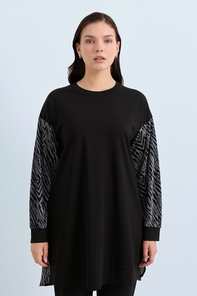 Nihan Rahat Kalıp Örme Çelik Tunik Antrasit