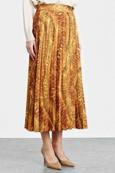 Nihan Pleated Skirt Yellow