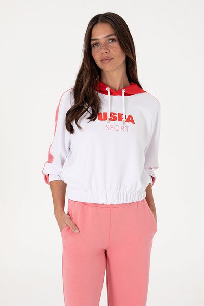 U.S. Polo Assn. Women's White Sweatshirt 50300697-Vr013