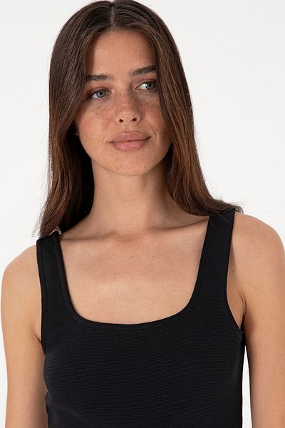U.S. Polo Assn. Women's Black Sleeveless Square Neck T-Shirt 50306680-Vr046