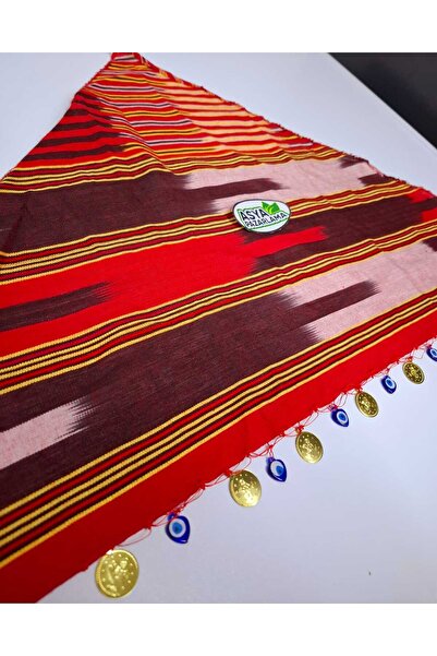 ASYA PAZARLAMA 5 Pieces of Black Sea Lira and Evil Eye Beaded Keşan, Scarf, Shawl, Scarf, Hair Band, Triangle Bandana, Pus