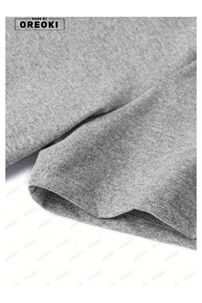 EFFRENATU Star Printed Cotton Fabric Men's Gray T-Shirt-Black Shorts Set