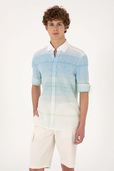 U.S. Polo Assn. Men's Mint Long Sleeve Shirt 50300007-Vr090