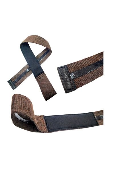 Excalibur Lifting Strap 100% Cotton Coffee Pair