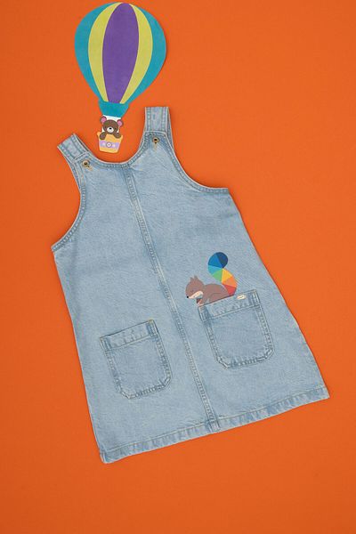 U.S. Polo Assn. Girl's Light Blue A-Form Jean Dress 50304272-Dn0021