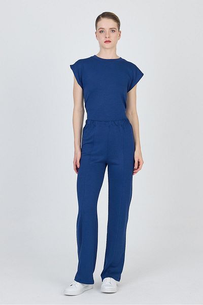 Rays Indigo Crew Neck Double T-Shirt Pants Suit 1502