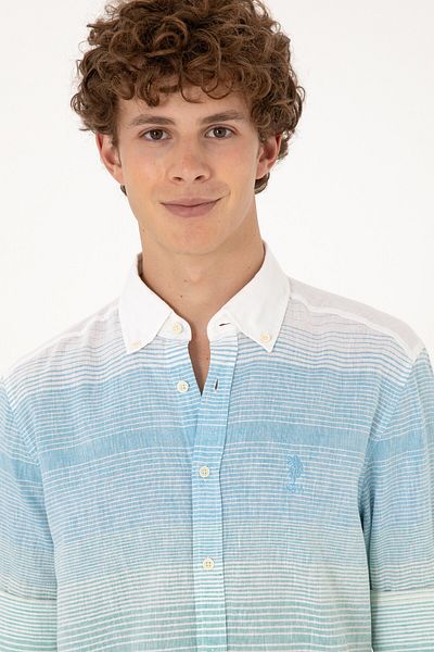 U.S. Polo Assn. Men's Mint Long Sleeve Shirt 50300007-Vr090