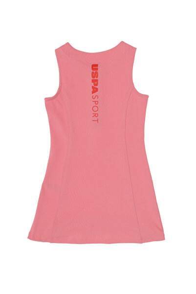 U.S. Polo Assn. Kız Çocuk Pembe Yarım Fermuarlı Örme Elbise 50300841-VR041