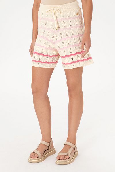 U.S. Polo Assn. Women's Cream Knitwear Shorts 50300925-Vr071