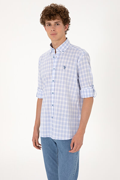 U.S. Polo Assn. Erkek Açık Mavi Uzun Kollu Gömlek 50306290-VR003