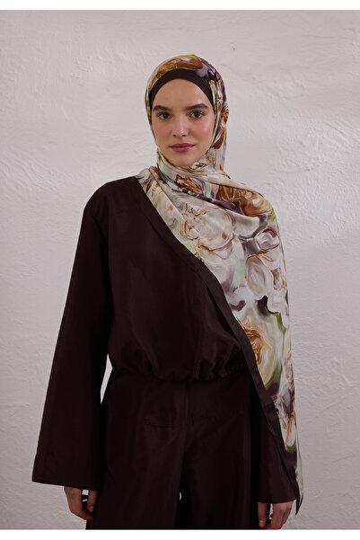 Fresh NERISSA PATTERN RAMIE SHAL PERSIMMON CRUMBLE