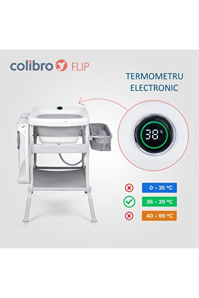 Colibro 2in1 bathroom set with changing table and bathtub Colibro Flip