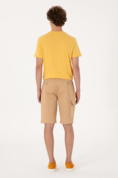 U.S. Polo Assn. Erkek Camel Dokuma Şort 50300424-VR015