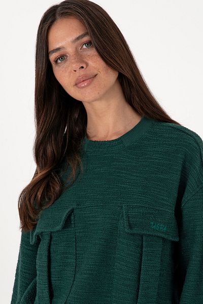 U.S. Polo Assn. Women's Dark Green Sweatshirt 50292442-Vr079
