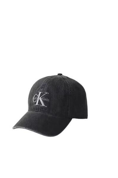 Calvin Klein Mono Logo Erkek Siyah Kot Şapka LV04G5007G-UB1