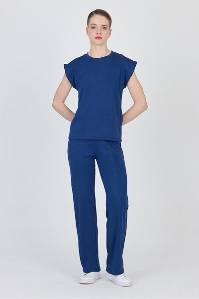 Rays Indigo Crew Neck Double T-Shirt Pants Suit 1502