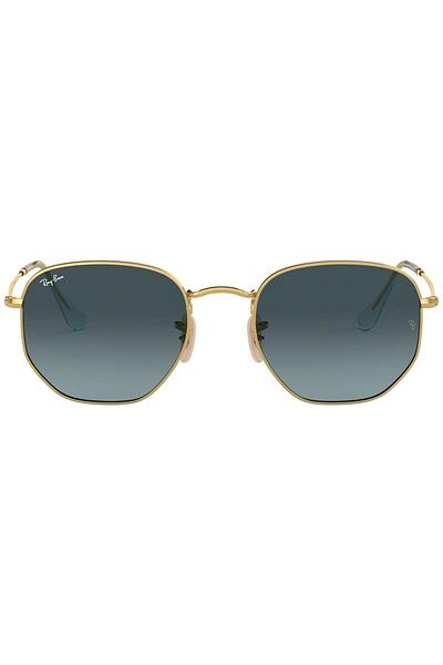 Ray-Ban Ray-Ban Hexagonal RB3548N 9123/3M – Ochelari de soare, Auriu, Lentile Albastru Degrade, Mărime 51
