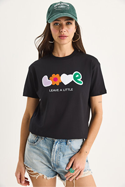 Bianco Lucci Γυναικείο Love Accessory Regular Fit βαμβακερό μπλουζάκι 60602070