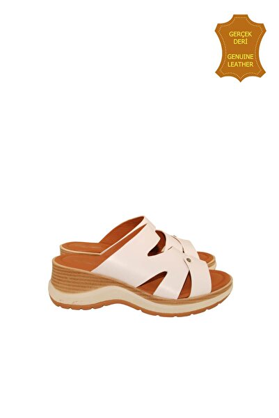 venüs ayakkabı Venus 2409904Y Papuci anatomici pentru femei din piele naturală ALB Ç
