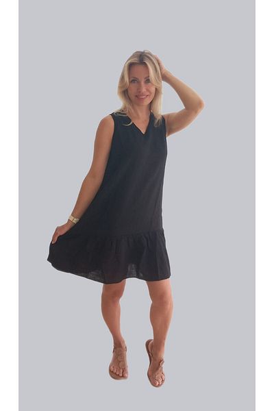 bomull textıle Sleeveless Muslin Dress