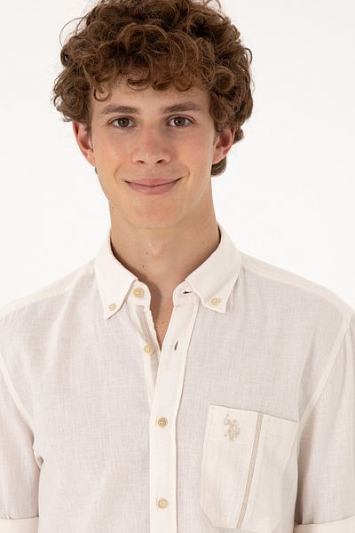 U.S. Polo Assn. Men's Stone Long Sleeve Shirt 50300226-Vr049