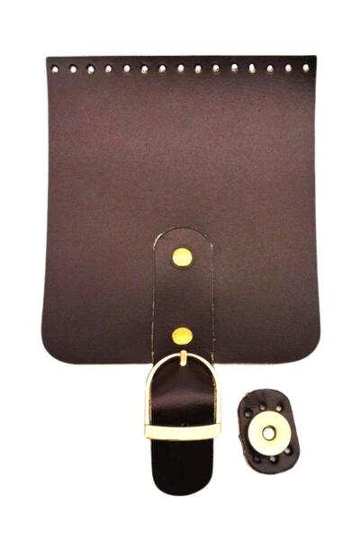 angel çanta aksesuar Αξεσουάρ Angel Bag Real Leather 21x12 cm Σκούρο Καφέ Χρώ...