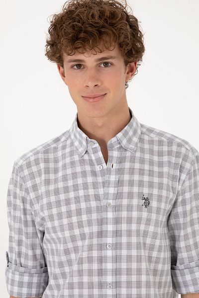 U.S. Polo Assn. Men's Anthracite Long Sleeve Shirt 50306290-Vr006