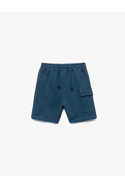 Koton Cotton Shorts with Pocket Detail and Lace-Up Waist