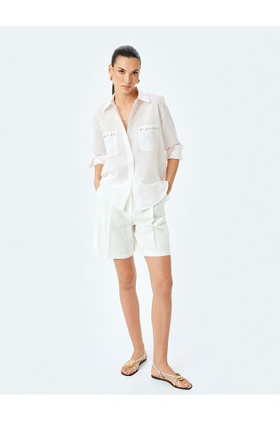 Koton pink stripe Oversized Shirt
